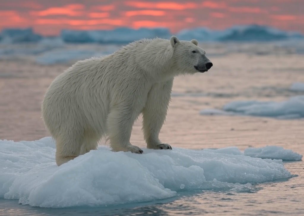 Ours polaire sur banquise